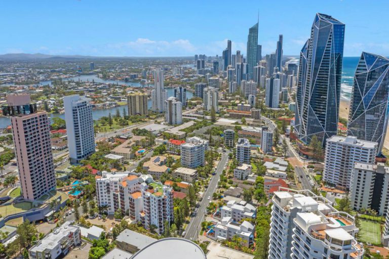 Surfers Beach Resort One - Drone View